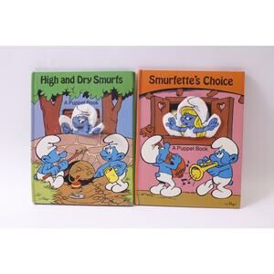 The Smurfs, Puppet Book, Lot, 1983, Peyo, Picture Book, Vintage, ~ 250929-WH 781